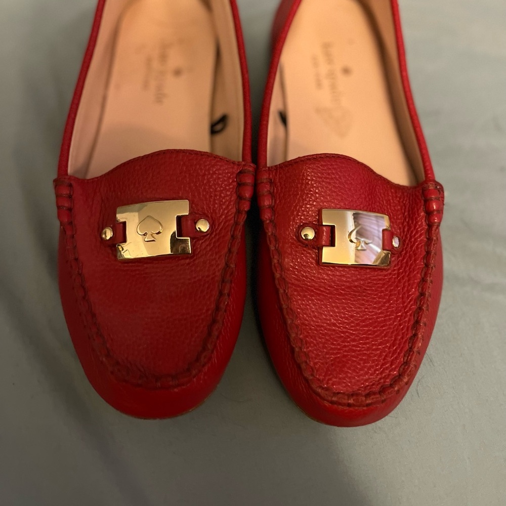 Red Kate Spade Carmen Loafers Size 7